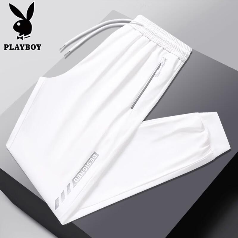 PLAYBOY Men's Ice Silk Loose Casual Pants