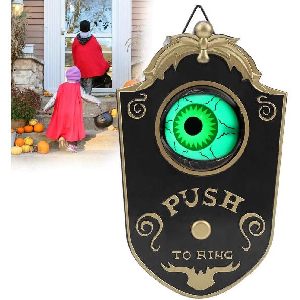 Zerone Halloween OneEyed Doorbell Eyeball Decoration Open Eye, Scary Sound, Easy Hanging for Teasing or Frightening Battery Powered (P018 one-Eyed