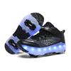 Children's Roller Skates Casual Skateboarding Shoes Sneakers Children's Sports Shoes Roller Skates LED Lights USB Rechargeable