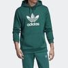 Adidas Originals Trefoil Hoodie With Drawstring And Letter Print Men Hoodie Green EJ9681