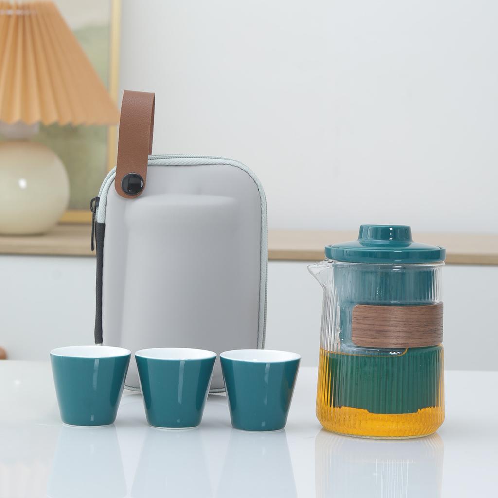 Ceramic Outdoor Camping Portable Travel Tea Set Business Company Bank Souvenir Gift Set