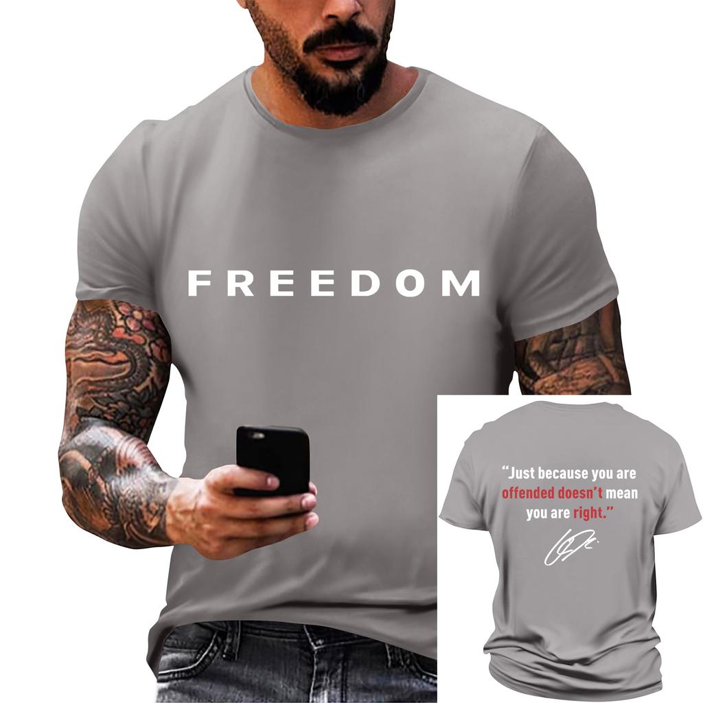 Fashionable Round Neck Short Sleeve Work Clothes Printed Tops For Mens Summer Tops