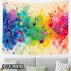 2D Flat - 2D Flat - 2D Flat Print 1pc Tapestry Music Note Color Splash Wall Hanging, Add Vibrant Art to Your Home Ideal Interior Decor for Bedrooms, L