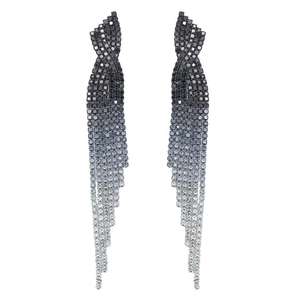 Premium Shiny Claw Chain Luxury Crystal Earrings