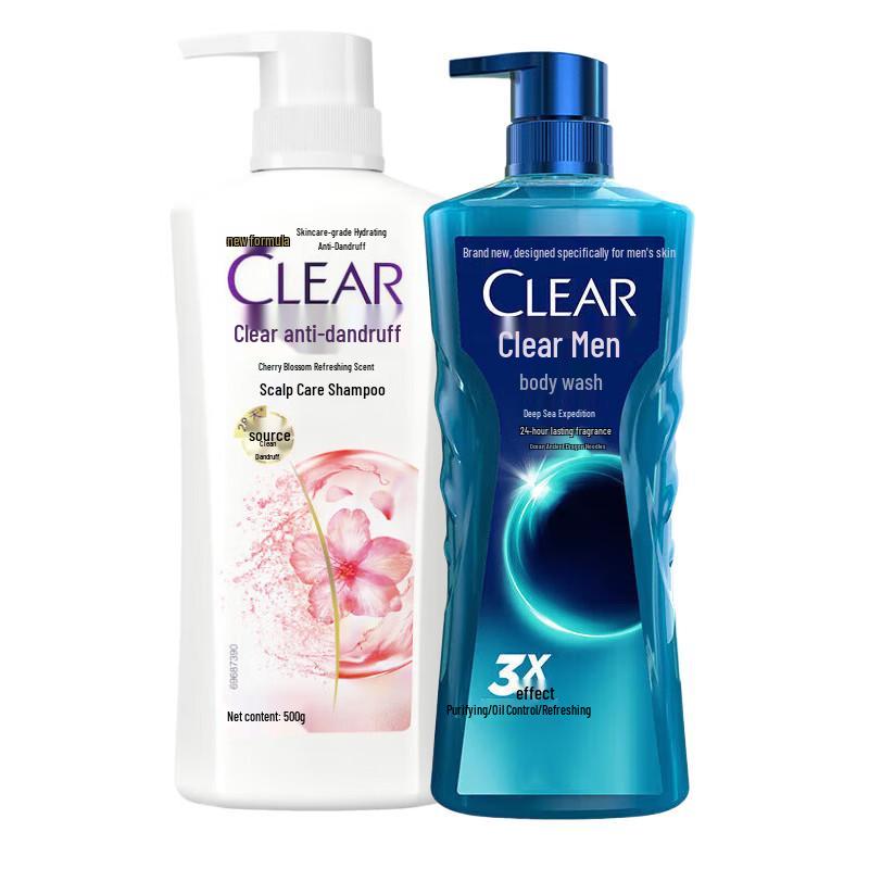 

Clear Cherry Blossom Shampoo & Deep Sea Cologne Shower Gel Bundle