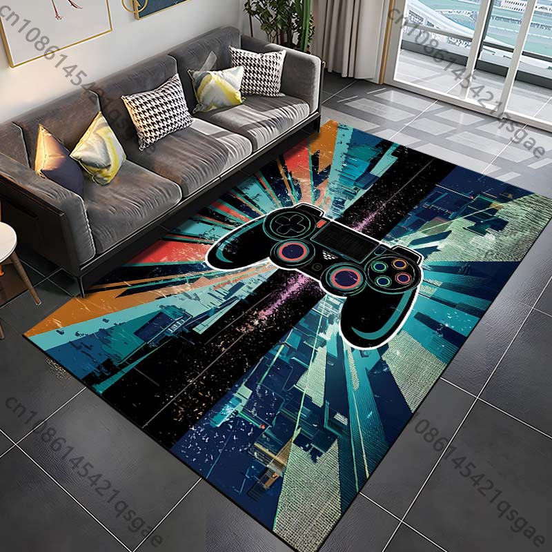 15 Sizes Modern Gamer Carpet Rug for Bed Room Living Room Bathroom Mat Creative Door Mat Cloakroom Home Decor Play Room Area Rug