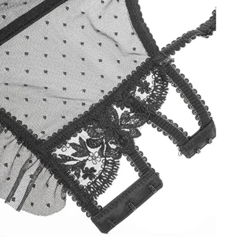 French Embroidery Lace Women's Bra Top Sweet Female Wedding White Bralette Vest Sexy Corset Bras Comfortable Intimates