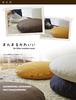 fabrizm Japanese-made cushion cover, 65cm diameter, micro suede, amber brown, 1232-dbr-dbr