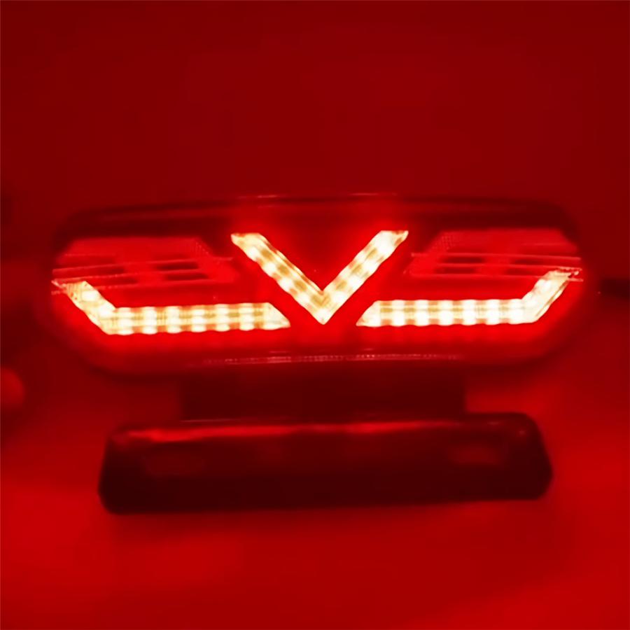 12V LED Motorcycle Rear Brake Tail Lamp Turn Signal Indicator Red Amber Light