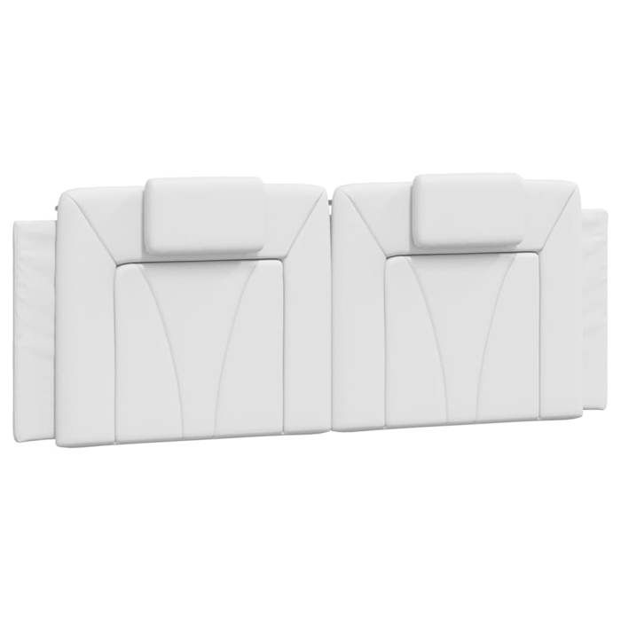 VidaXL Coussin de tête de lit blanc 140 cm similicuir 374791