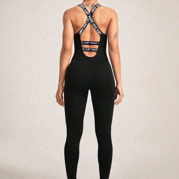 Seamless High-Elastic Yoga Camisole Bodysuit - Women's One-Piece Fitness Wear with Long Pants