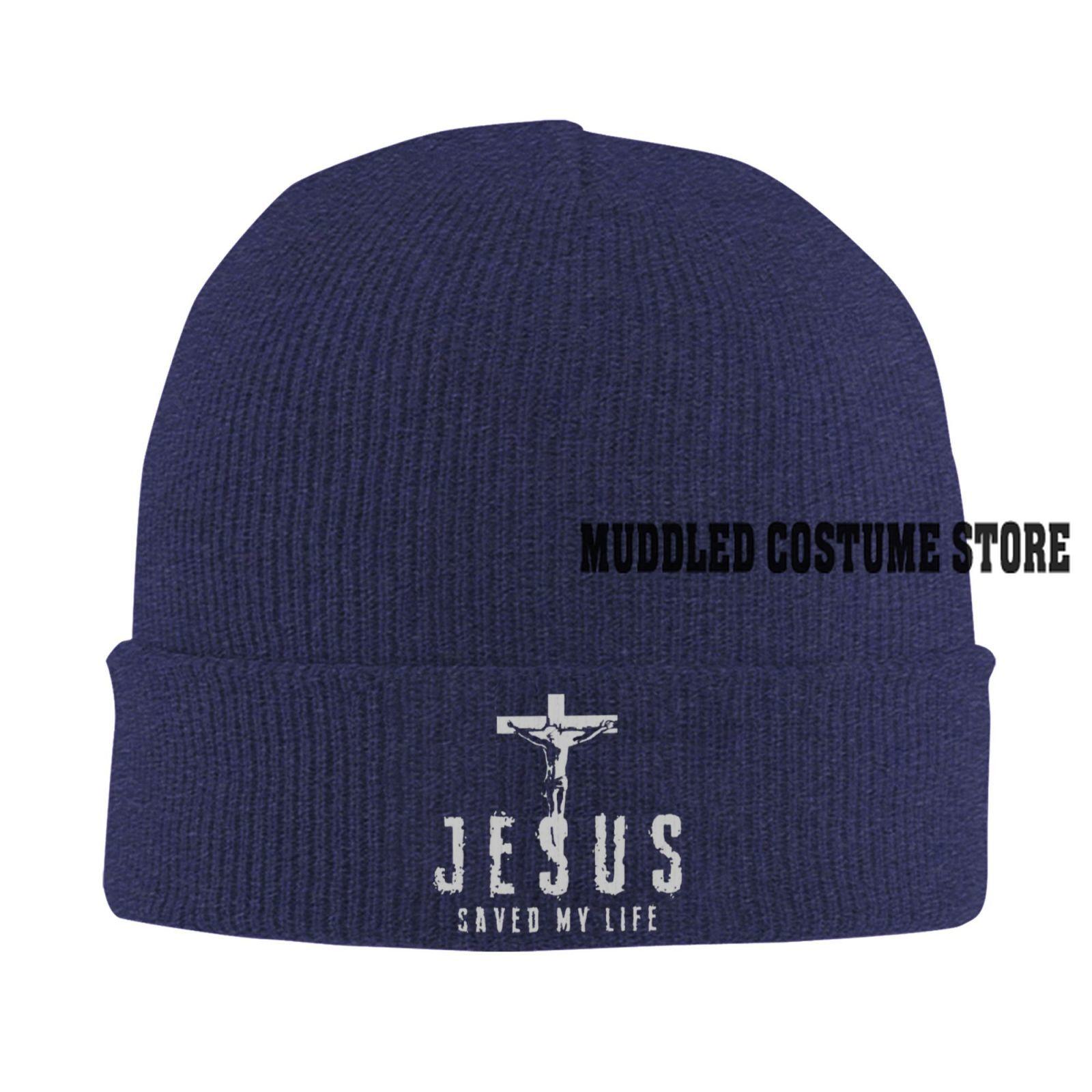 Jesus Is My Life Saver Images Beanies Caps Unisex Winter Warm Knitted Hat Men Women Street Adult Bonnet Hats One Size