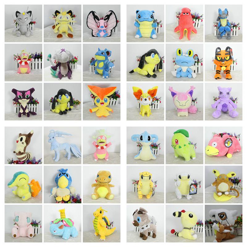 Foam Baby Dragonite, Butterfree, Slowpoke, Farfetch'd, Cubone, Dragonair, Vulpix, and Multiple Fennekin Figures