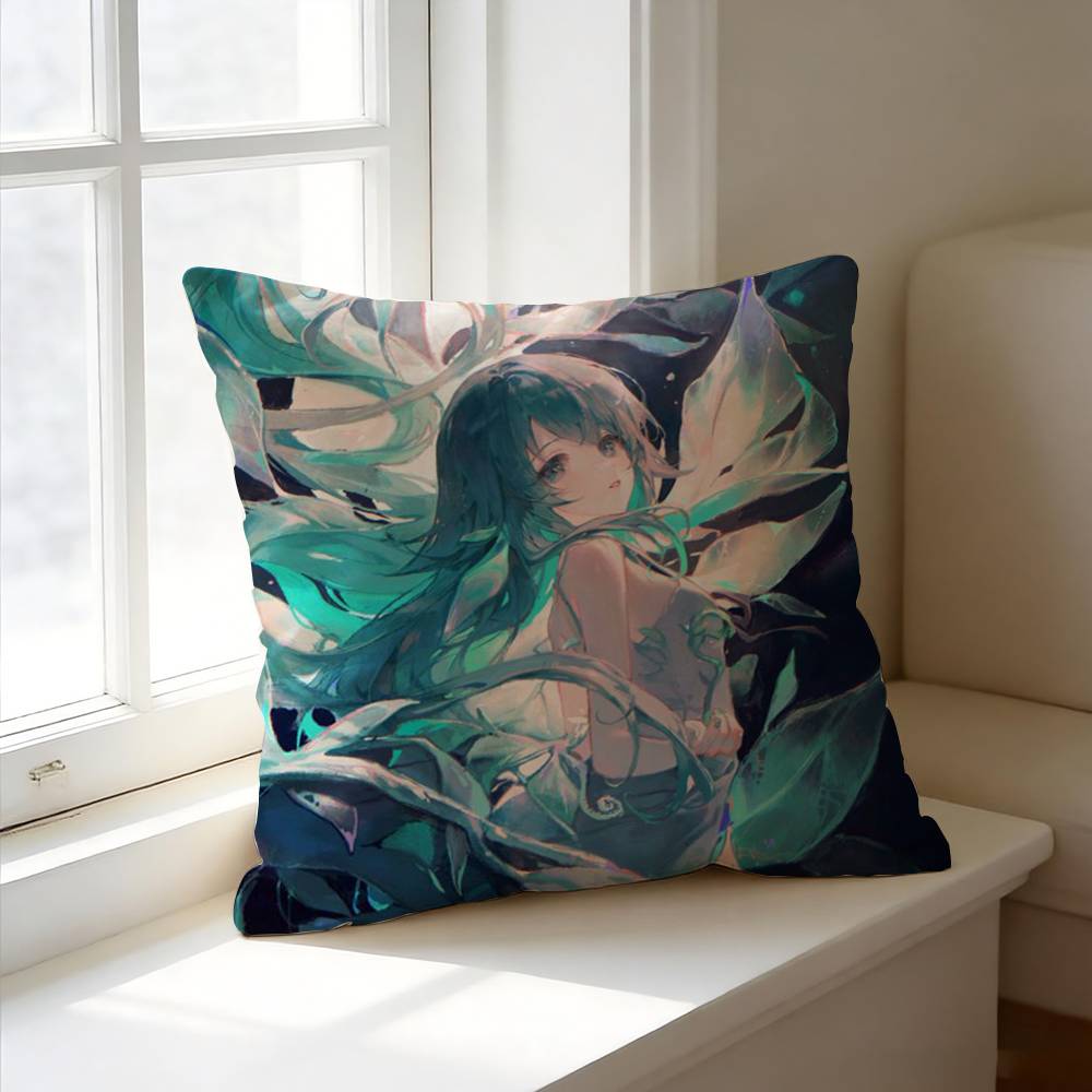 Visual Novel S-Saya no U-Uta Cute S-Saya Pillow Case Square Double-Sided Sofa Cushion Cover Bedroom Bedside Pillow