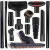 Kit de 13 Piese cu Accesorii Universale pentru Aspirator Adaptor Furtun Aspirator 1-1/4" Umed Uscat Accesorii din Plastic pentru Aspiratoare cu Tub de Extensie Perie cu Păr de Cal