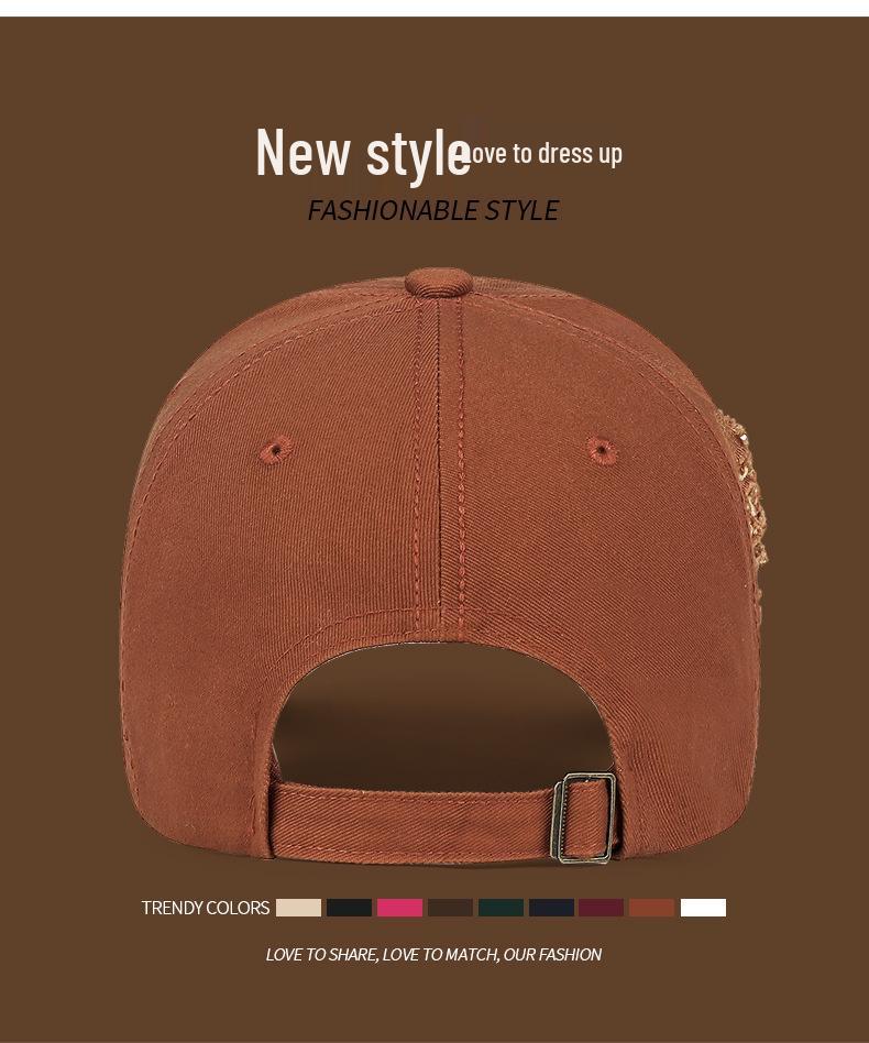 Spring & Autumn Distressed Duckbill Cap - Curved Brim, Ripped Edges, Unique Style Sunshade Hat