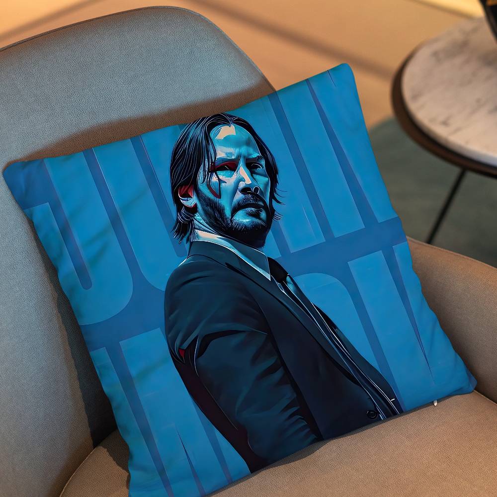 Game Assassin John Wick Pillow Cover Living Room Sofa Cushion Cover Bedroom Room Bed Pillow Cover Home Decoration