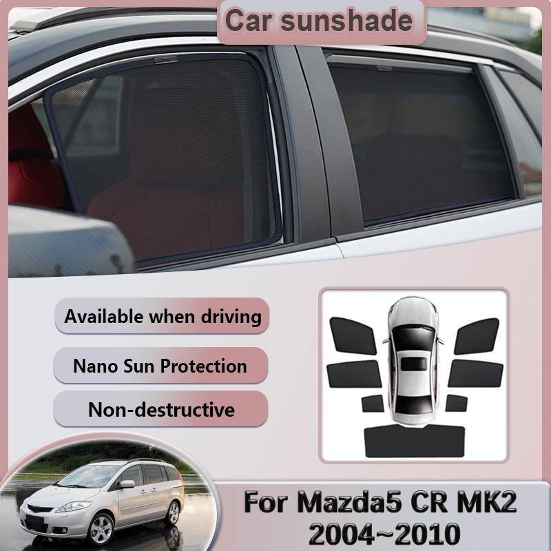 For Mazda5 2004~2010 2006 CR Car Sunshades Windshield Privacy Mesh Curtains Heat Insulation Sunscreen Visors Auto Accessories