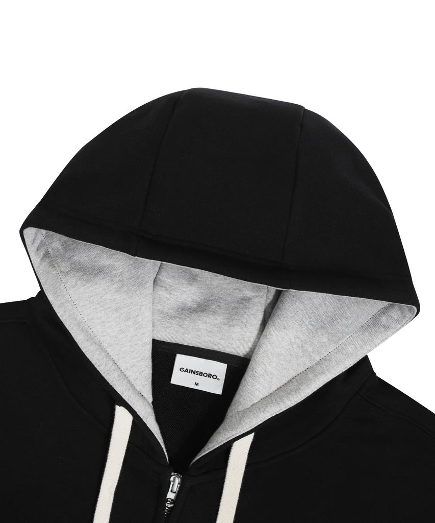 Gainsboro 2Way Signature 1 Zip-Up Hoodie_Black