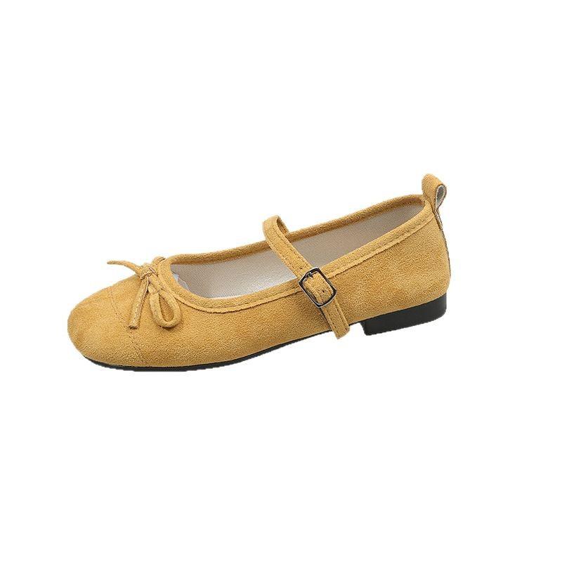 Gentle fairy wind Mary Jane shoes 22 spring French temperament elegant bow shallow mouth beautiful single shoes