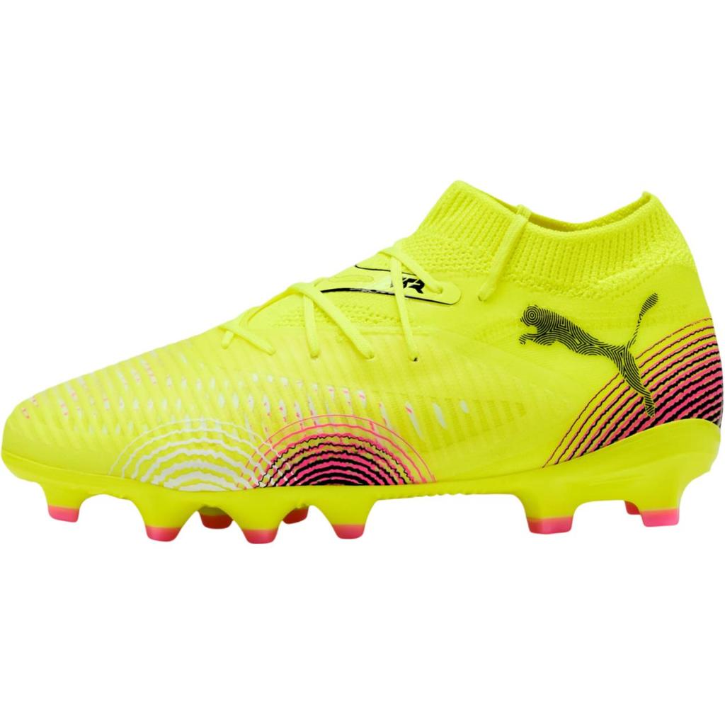 Puma Future 8 Pro GS Stilvolle Bequeme Mid-Top Kinderfußballschuhe Kinderfußballschuhe Gelb Schwarz 108142-03