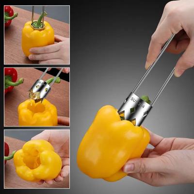 Stainless Steel Kitchen Fruit Core Remover Rust-Proof Fruit And Vegetable Pitter Manual Apple And Pear Core Remover