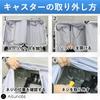 Ailunate Suitcase Caster Replacement Tire Kit Carry Case Wheel Carry Bag Rubber Quiet Repair Parts Axle Replacement Set of (W013 4)
