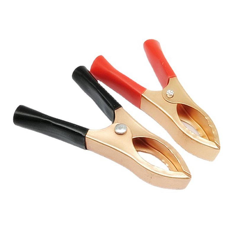 Clip A Coccodrillo BE-Tool Grandi, 2 Pezzi (rosso + Nero), Lunghezza 90 Mm, Per Batterie Auto, Pannelli Solari E Test Elettrici