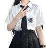 2024 Summer College Style Japanese Embroidery White Shirt for Girls – Short Sleeve JK Uniform