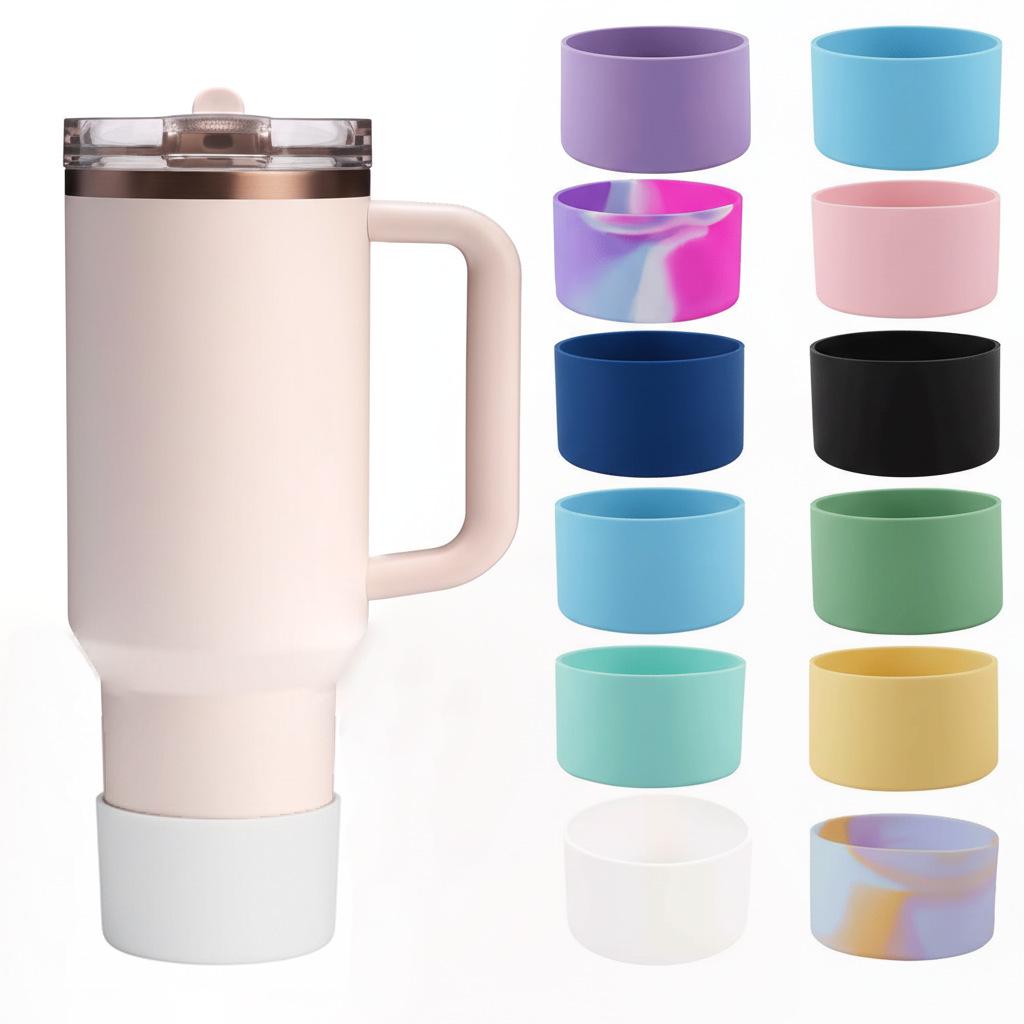 Stanley Cup Silicone Sleeve: Heat-Insulating, Non-Slip, Drop-Proof, Wear-Resistant, Fits Various Cup Types