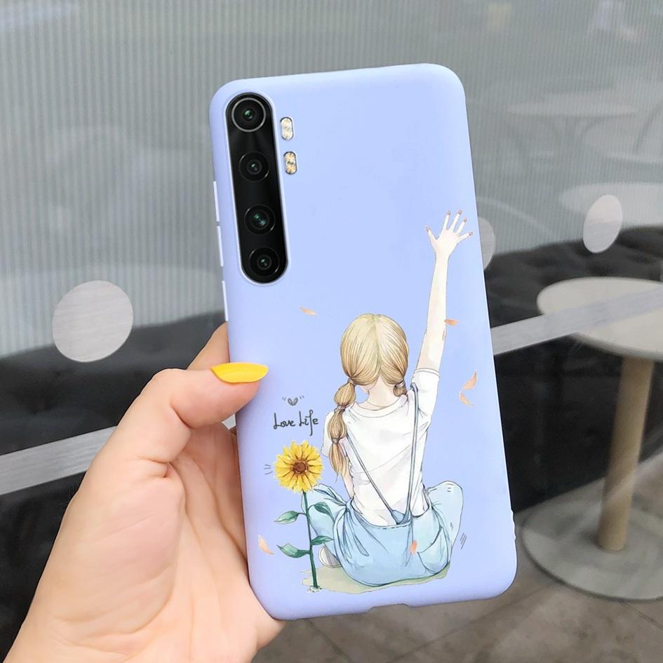 For Xiaomi Mi Note 10 Lite Case 6.47" Fashion Cute Girls Painted Soft TPU Cover For Xiaomi Note 10 Lite MiNote10 Lite Phone Case