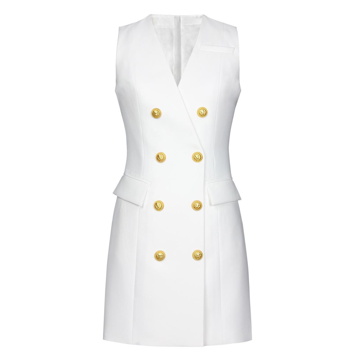 

In Stock: Summer 2025 High-End Waist-Cinching Women s Sleeveless Suit Dress Small чорний