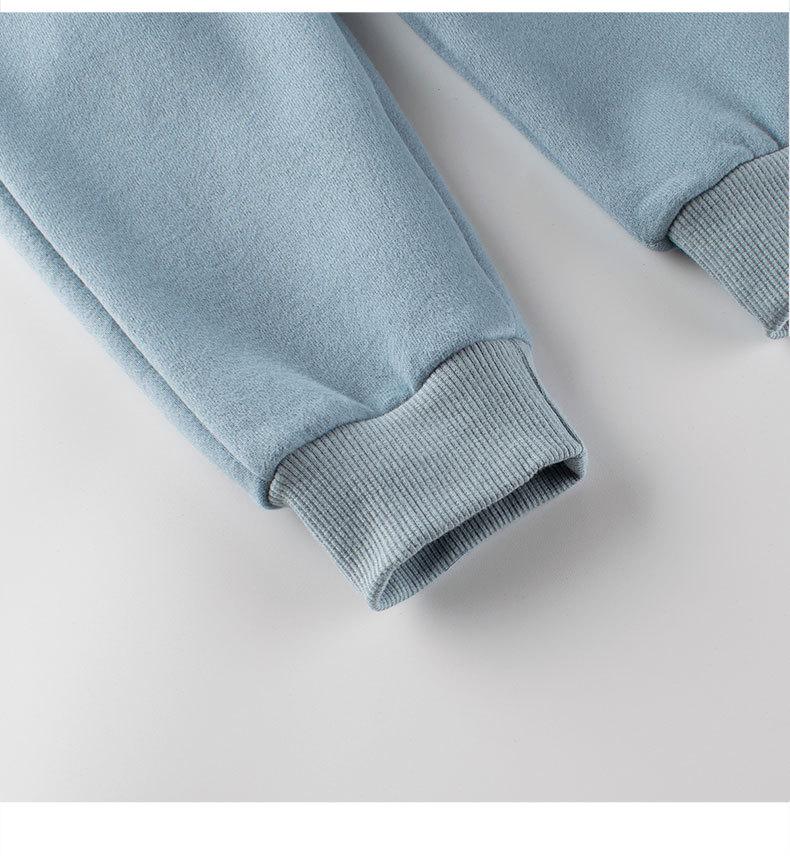 27Kids 2024 Höst/Vinter Enfärgade Sportmjukisbyxor för Pojkar