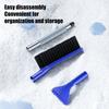 Deicing Wiper Brush with Anti-Fatigue Foam Handles Double-Headed Design Adjustable Length Snow Brush