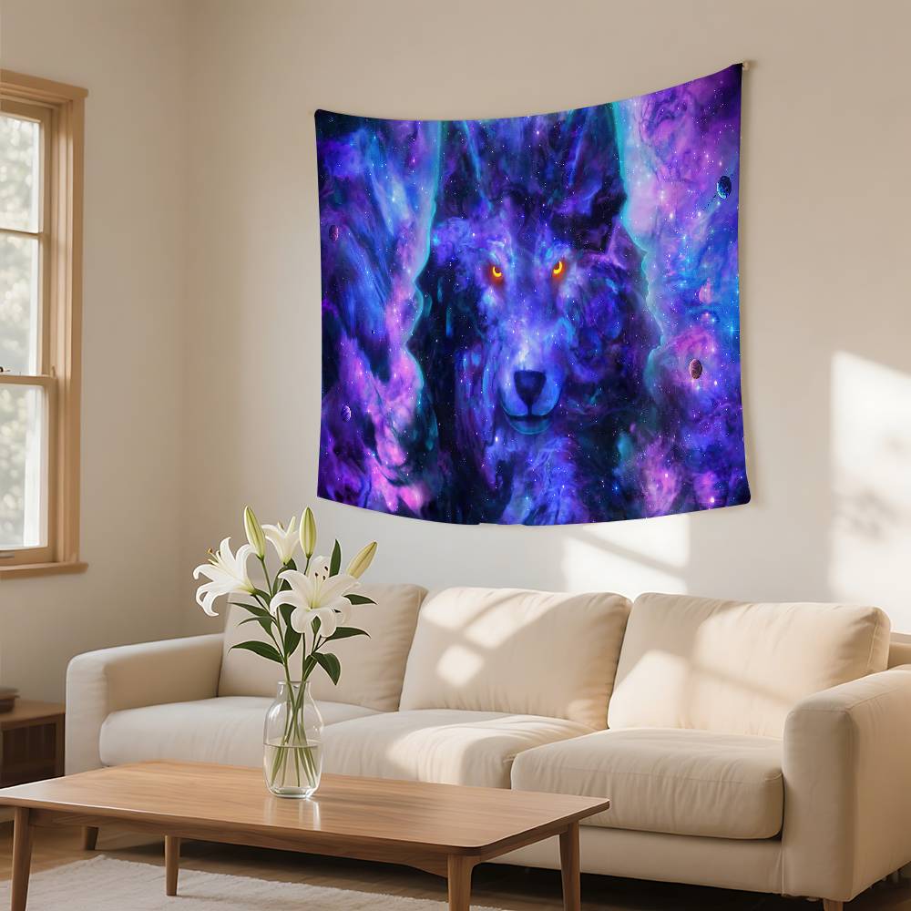 Psychedelic 3D Wolves Tapestry Customizable Tapestries Of Various Styleswall Hangings Celebrity Photo Printingwall Hangings