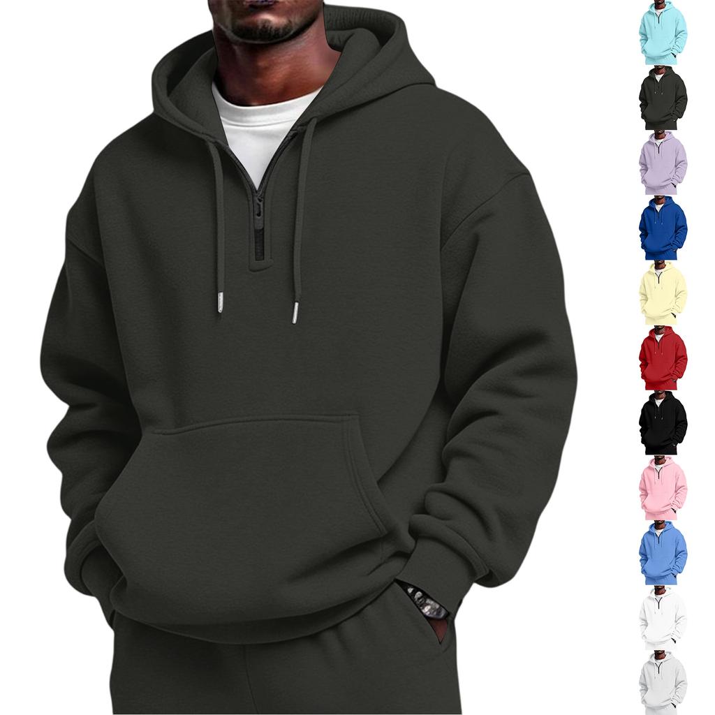 Men's Casual Hoodie Sweatshirt with Drawstring for Everyday Wear