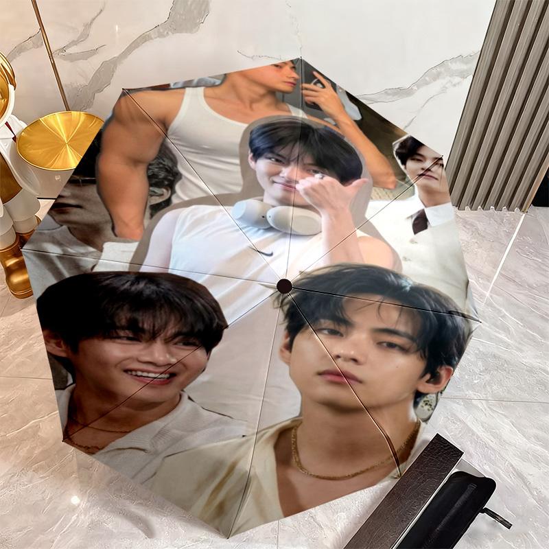 Kim Taehyung Automatic Umbrella Suitable Travel Portable Umbrella Outdoor Sun Shading Umbrella Gift Daily Essentials