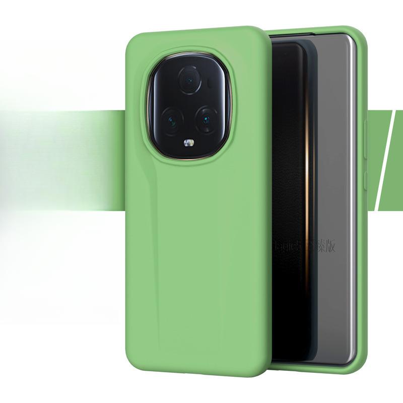 Suitable for HONOR Magic5pro Phone Case Liquid Silicone, Huawei MATE70 Full Soft Case Solid Color Band Packaging