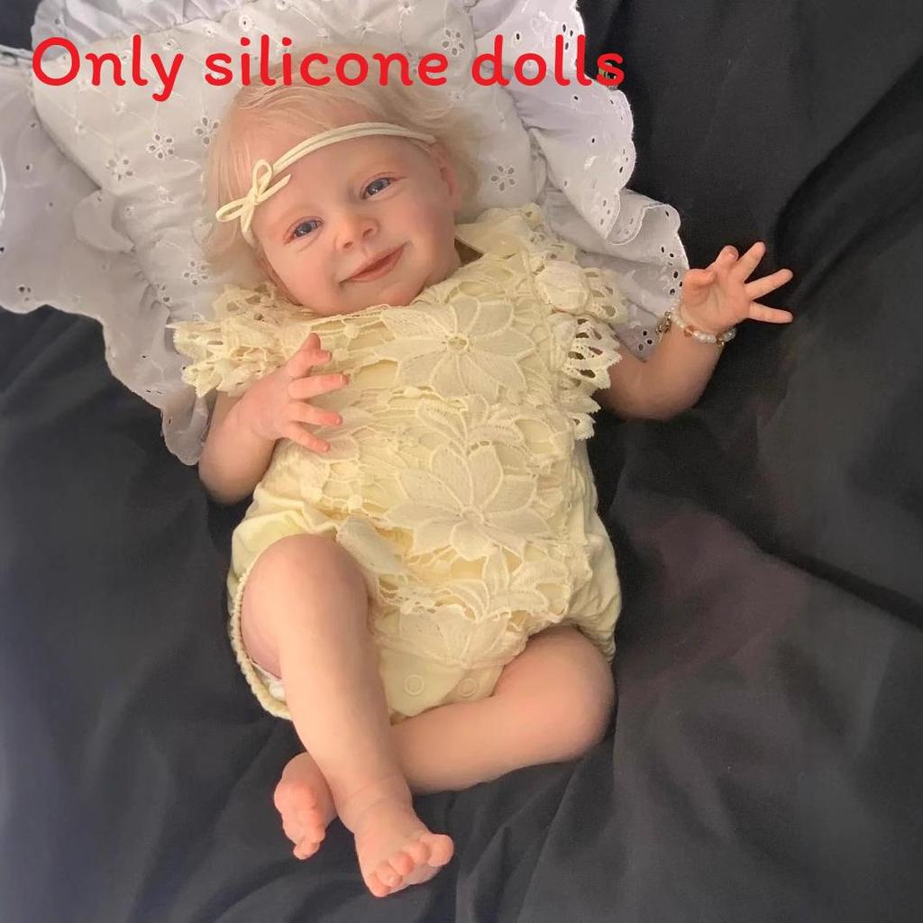 

Golden Hair Simulation Toy Reborn Doll With Yellow Hollow Out Clothing Design For Kids Holiday Gift