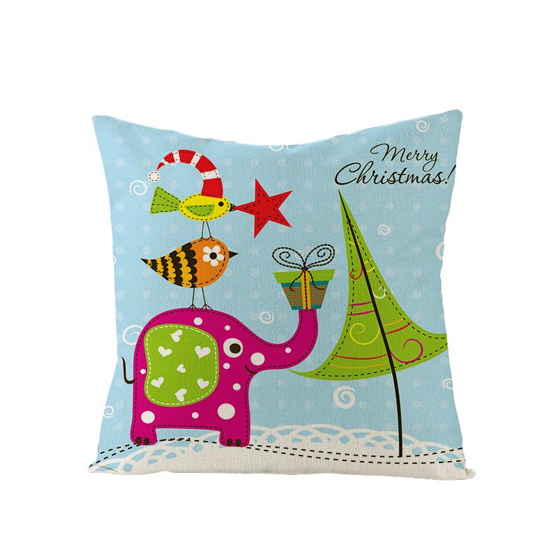 Christmas Single Pillowcase Car Sofa Cushion Cover Home Decor Pillowcase