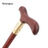 Red Wooden T Traditional Single Joint Walking Stick Decorative Cospaly Party Wood Walking Cane Halloween Mace Wand Crosier 90cm