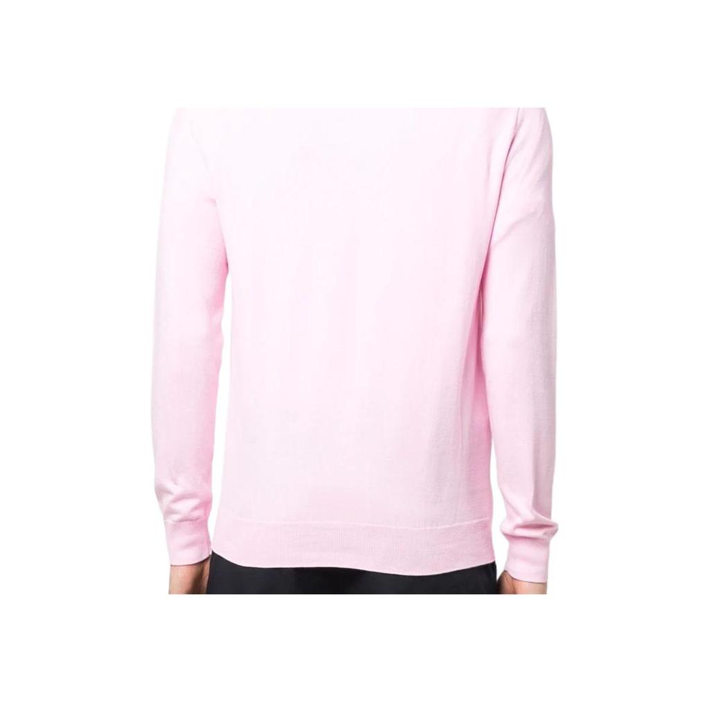 Polo Ralph Lauren Ss22 Vyšívané logo značky Kulatý výstřih Bavlna Dlouhý rukáv Pánský svetr Růžový 710744677048