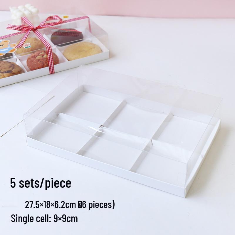 4 or 6-Piece Transparent Dessert Box for Cakes, Donuts, and Pastries - Perfect for Afternoon Tea