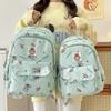 Labubu Childrens Cartoon Backpack For Girls With Waterproof Nylon Material And Large Capacity For School Use