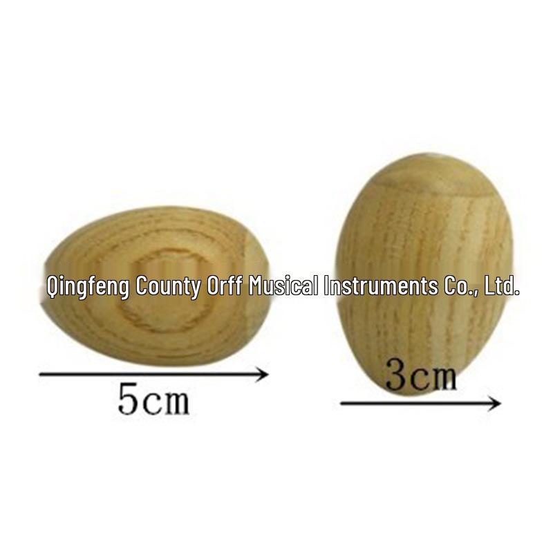 Kindergarten Percussion: Raw Wood Egg Shakers - Children's Musical Rattle Instruments