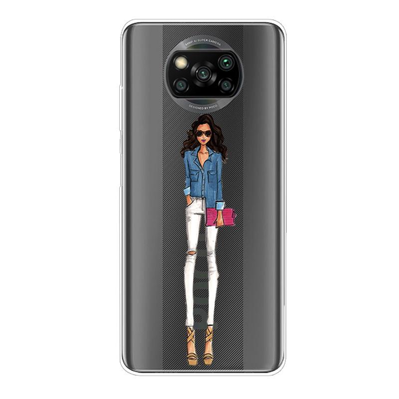 For Xiaomi Poco X3 NFC Case TPU Silicone Soft Cartoon Clear Case for Poco X3 Pro Phone Cover PocoX3 Pro Global Transparent Coque