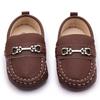 Soft Sole Non-Slip Wear-Resistant Baby & Toddler Moccasins with PU Upper and Iron Buckle