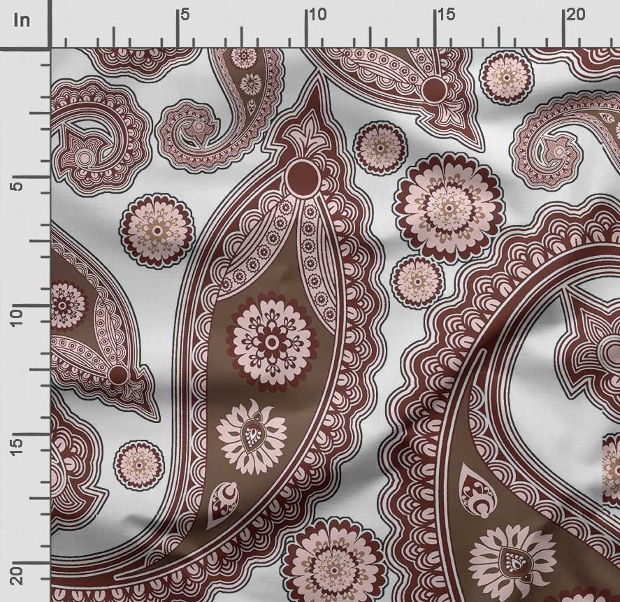 Soimoi Asian Paisley Print,  Cotton Cambric, Quilting Fabric Sold by The Yard 42 Inch Wide, Medium Weight Cotton Fabric,