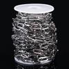 1M Stainless Steel Flat Square Frame Link Chains DIY Men Heavy Chunky Hip Hop Style Jewelry Making Necklace Bracelet Bag Chain