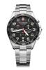 Victorinox FIELDFORCE CHRONO Watch, Stainless Steel Case (316L), Black Dial, Stainless Steel Bracelet, 241855